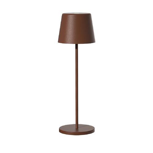 Visuel 1 du produit Lampe de table touch sans fil en aluminium marron Kelly Vintage - Ø 10 x H 38 cm