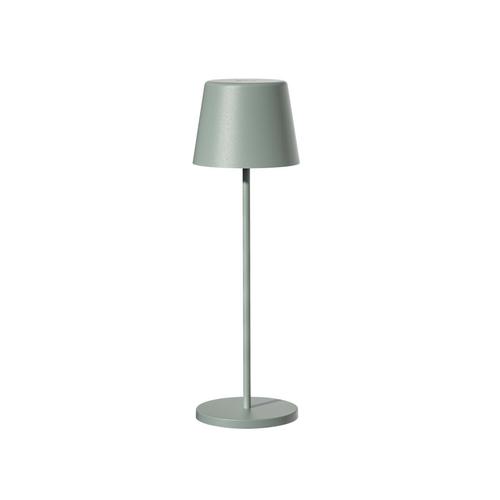 Visuel 1 du produit Lampe de table touch sans fil en aluminium vert Kelly Olive - Ø 10 x H 38 cm