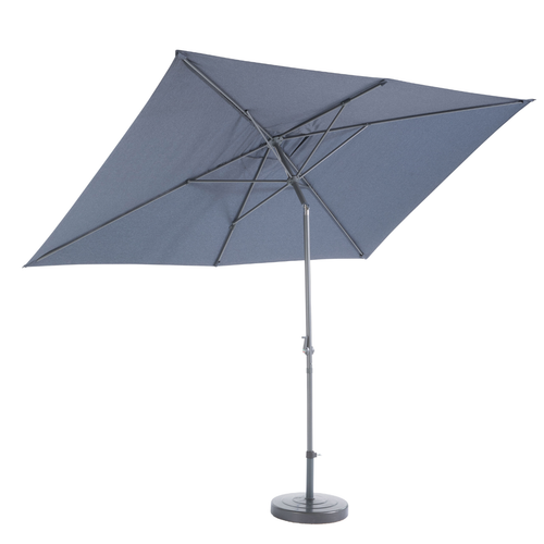 Visuel 1 du produit Parasol rectangulaire à manivelle bleu - 200 x 300 cm