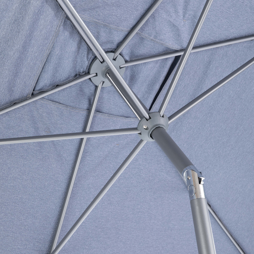 Visuel 4 du produit Parasol rectangulaire à manivelle bleu - 200 x 300 cm