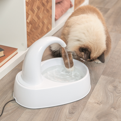 Visuel 6 du produit Fontaine à eau blanche pour chat Trixie Curved Stream - 2,5 L