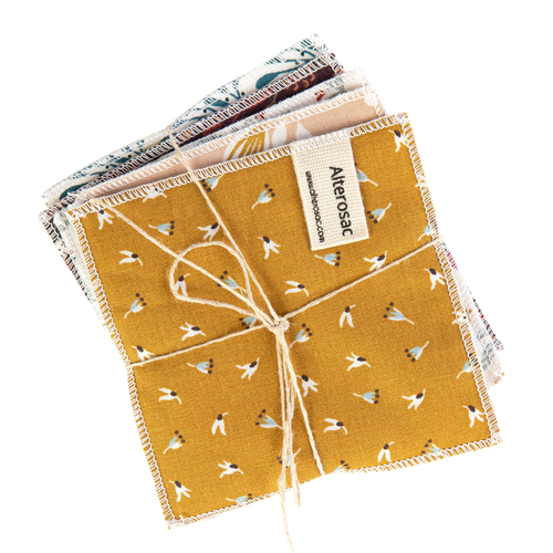 Visuel 1 du produit Carrés démaquillants en coton Bio lavable Alterosac - lot de 5