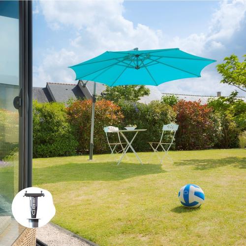 Visuel 10 du produit Base d'ancrage en aluminium à visser ou à sceller pour parasols, tonnelles, pieds de parasol, poteaux de hamacs et mâts de voile d'ombrage Gard&Rock - Ø 11 x 30 cm