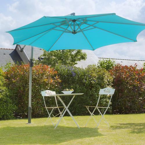 Visuel 4 du produit Pied amovible parasol déporté fixation universelle coloris gris en aluminium Gard&Rock - 17 x 17 x 18 cm