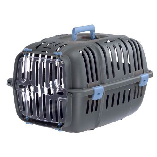 Visuel 1 du produit Panier de transport pour chat ou petit chien en plastique coloris gris Ferplast Jet 10 - 47 x 32 x 29 cm
