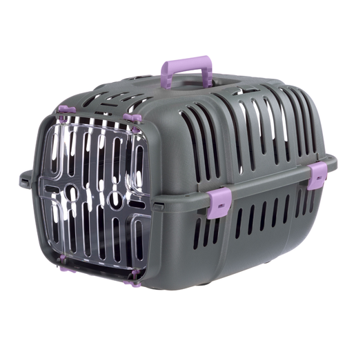 Visuel 3 du produit Panier de transport pour chat ou petit chien en plastique coloris gris Ferplast Jet 10 - 47 x 32 x 29 cm