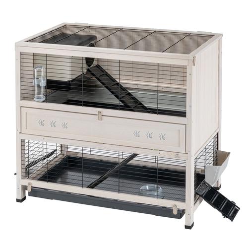 Visuel 1 du produit Cage pour lapins coloris gris en bois cottage 100