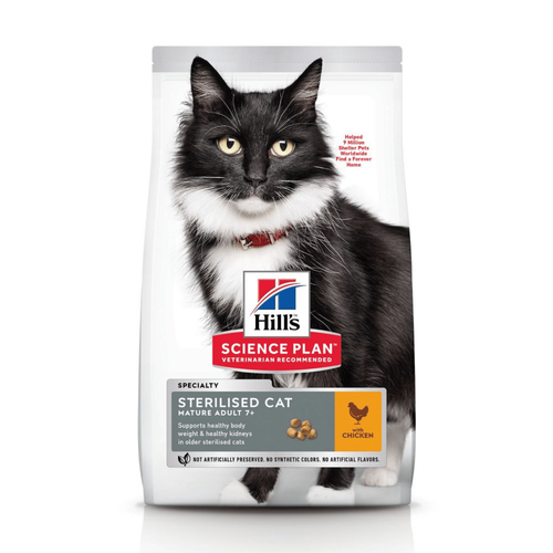 Visuel 1 du produit Croquette pour chat mature stérilisé au poulet Hill's - 1,5 kg