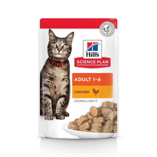 Visuel 1 du produit Pack de sachets pour chat 4 saveurs Hills - 12 x 85 gr