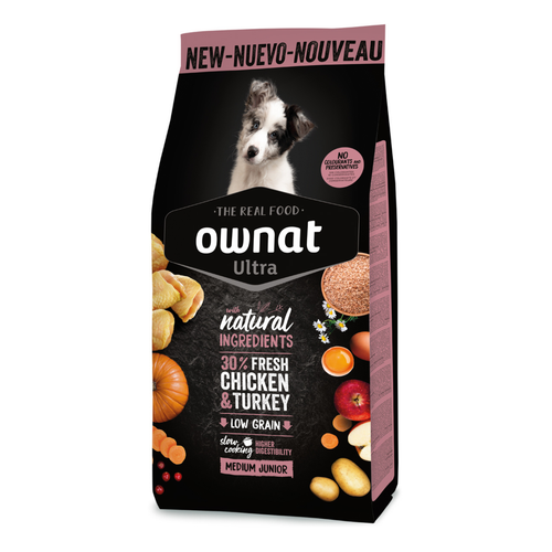 Visuel 1 du produit Croquettes pour chiot medium junior Ownat Ultra - 12 kg