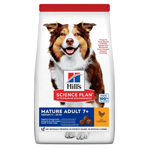 Visuel 1 du produit Croquettes pour chien mature medium poulet Hill's Science Plan - 18 kg