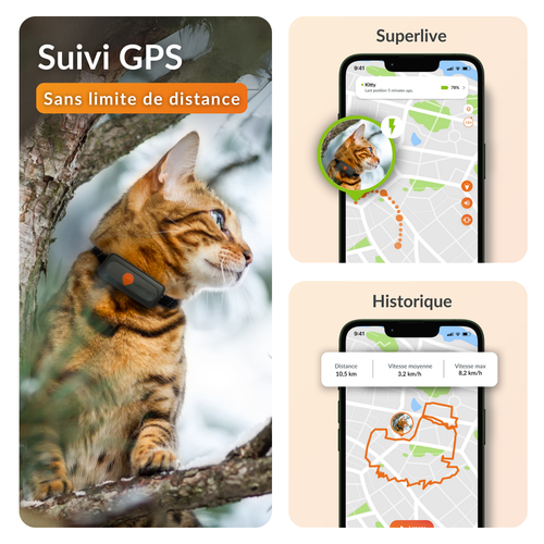 Visuel 4 du produit Traceur GPS pour chat coloris noir Weenect