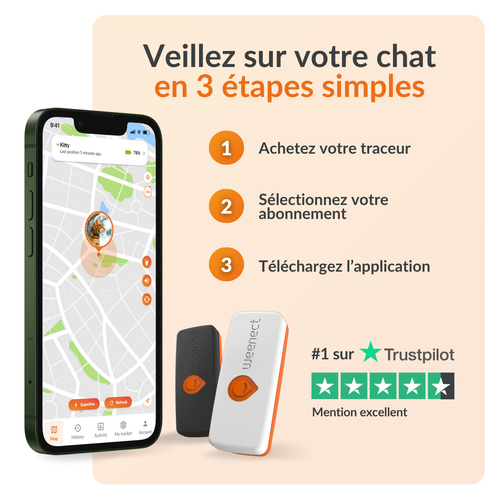 Visuel 7 du produit Traceur GPS pour chat coloris noir Weenect