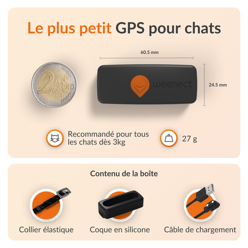 Visuel 8 du produit Traceur GPS pour chat coloris noir Weenect