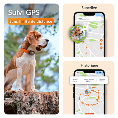 Visuel 4 du produit Traceur GPS pour chien coloris noir Weenect - fonctionne avec abonnement