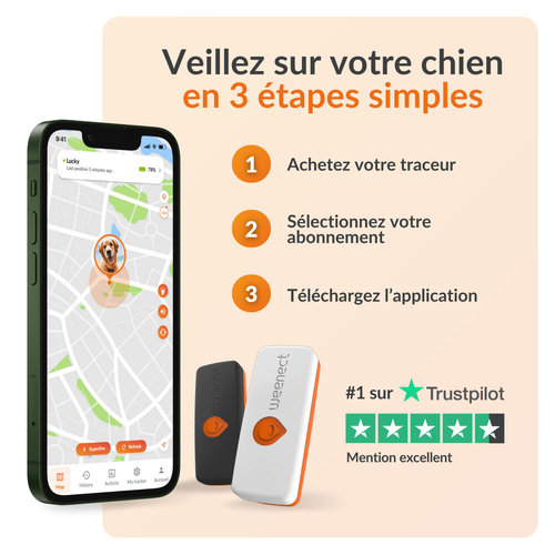 Visuel 7 du produit Traceur GPS pour chien coloris noir Weenect - fonctionne avec abonnement