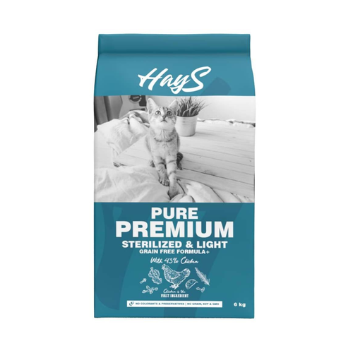 Visuel 2 du produit Croquette pour chat adulte stérilisé au poulet light Hays Pure Premium - 6 kg