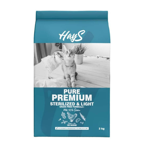 Visuel 2 du produit Croquette pour chat adulte stérilisé au poulet light Hays Pure Premium - 2 kg