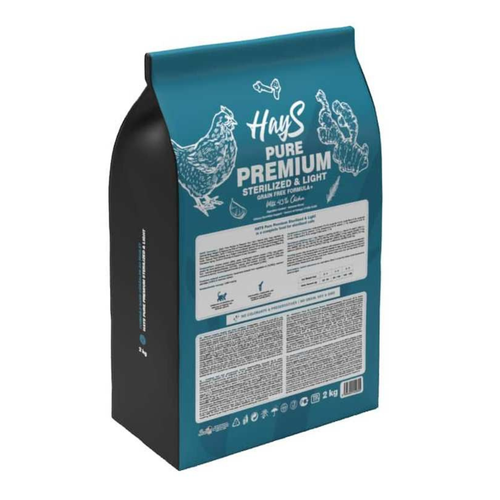 Visuel 3 du produit Croquette pour chat adulte stérilisé au poulet light Hays Pure Premium - 2 kg