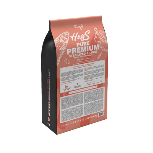 Visuel 3 du produit Croquette pour chat adulte stérilisé au saumon light Hays Pure Premium - 6 kg