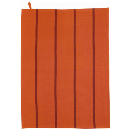 Visuel 1 du produit Torchon recyclé Lave Yuna coloris orange en coton - 50 x 70 cm