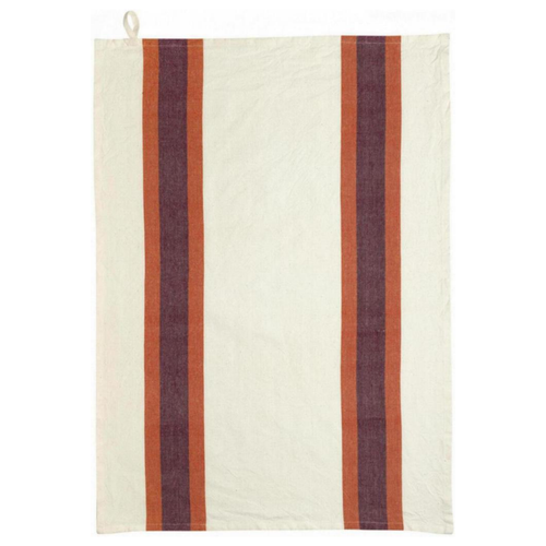 Visuel 1 du produit Torchon recyclé Lave Yuna coloris orange en coton - 50 x 70 cm