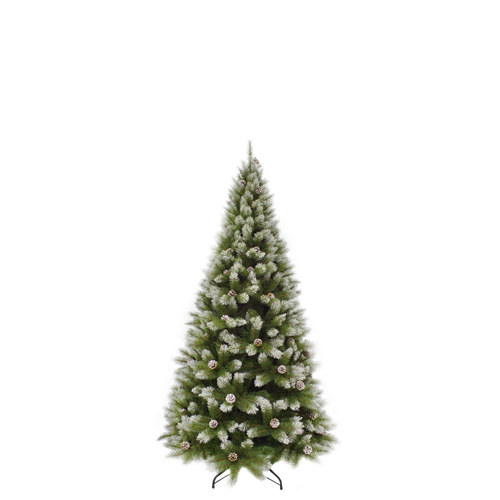 Visuel 1 du produit Sapin de Noël artificiel coloris vert givré avec pommes de pin Pittsburgh - 155 cm