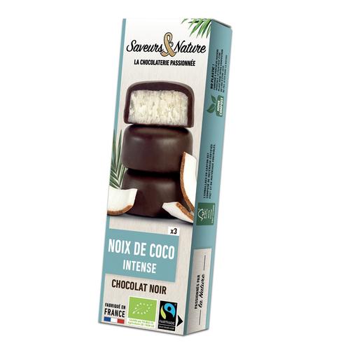 Visuel 1 du produit Bouchées de noix de coco enrobées de chocolat noir 45 g