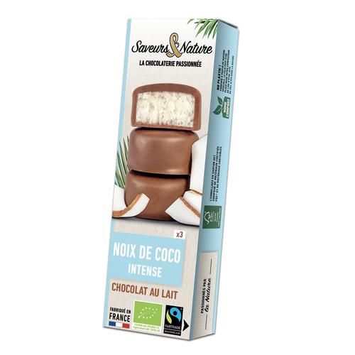 Visuel 1 du produit Bouchées de noix de coco enrobées de chocolat au lait 45 g