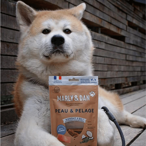 Visuel 4 du produit Friandises pour chien barres à mâcher peau et pelage Marly & Dan - 80 g