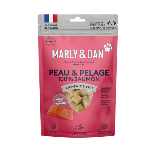 Visuel 1 du produit Friandises pour chien freeze dried peau et pelage Marly & Dan - 50 g