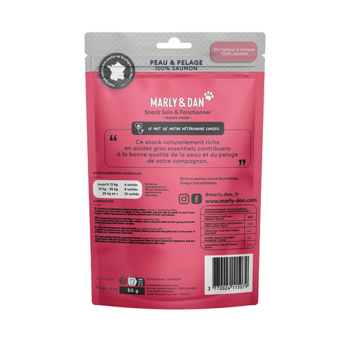 Visuel 2 du produit Friandises pour chien freeze dried peau et pelage Marly & Dan - 50 g