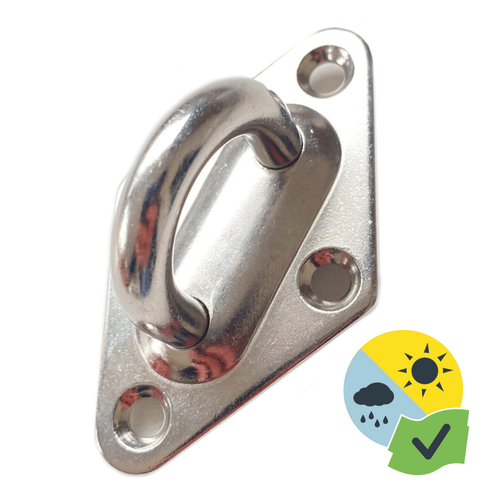 Visuel 1 du produit Pontet pour voile d'ombrage coloris gris en inox Gard&Rock - Ø 8 mm