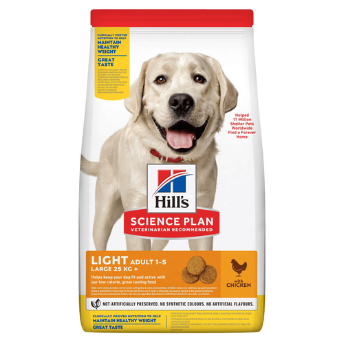 Visuel 1 du produit Croquette pour chien adulte de grande race light au poulet Hill's - 12 kg