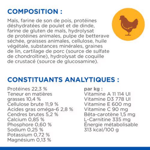 Visuel 2 du produit Croquette pour chien adulte de grande race light au poulet Hill's - 12 kg