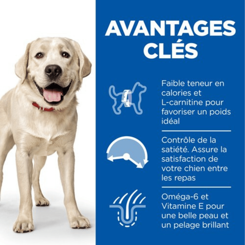 Visuel 4 du produit Croquette pour chien adulte de grande race light au poulet Hill's - 12 kg