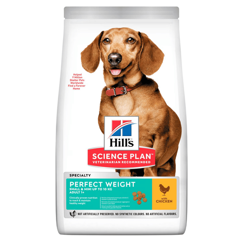 Visuel 1 du produit Croquette pour chien adulte de petite taille Weight au poulet Hill's - 1,5 kg