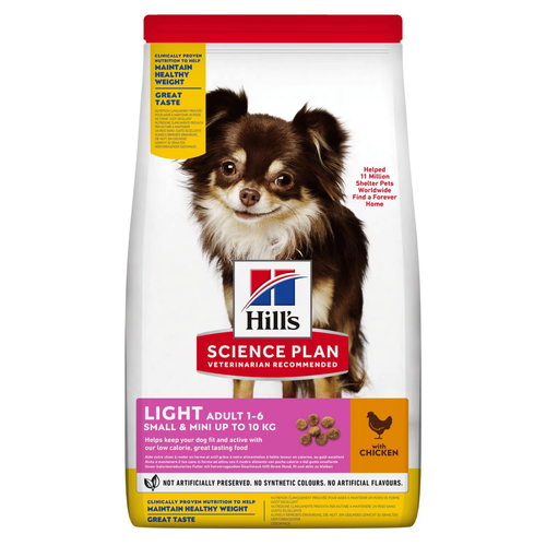 Visuel 1 du produit Croquette pour chien adulte de petite taille light au poulet Hill's - 6 kg