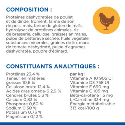 Visuel 2 du produit Croquette pour chien adulte de petite taille light au poulet Hill's - 6 kg