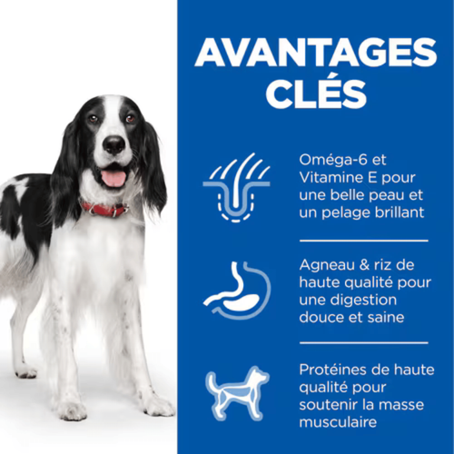 Visuel 6 du produit Croquette pour chien adulte à l’agneau et au riz Hill's - 12 kg