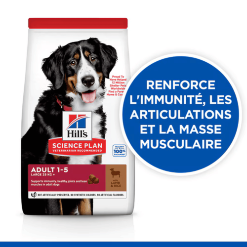 Visuel 4 du produit Croquette pour chien adulte grande race aux légumes et au riz Hill's - 12 kg