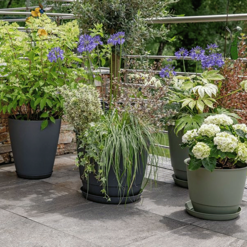 Visuel 3 du produit Pot en matière recyclée coloris anthracite Poetic Joy 25 - Ø 24,6 x H 20,3 cm