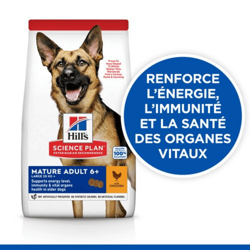 Visuel 5 du produit Croquette pour chien mature grande race au poulet Hill's - 12 kg