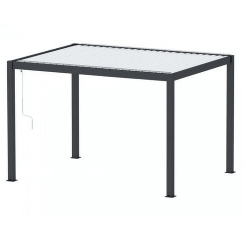 Visuel 1 du produit Pergola bioclimatique PONANT en aluminium graphite / gris, OCEO - 3m x 4m