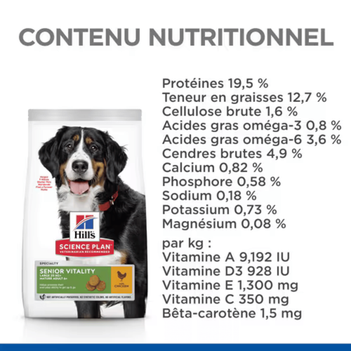 Visuel 2 du produit Croquette pour chien mature de grande taille au poulet Hill's - 12 kg