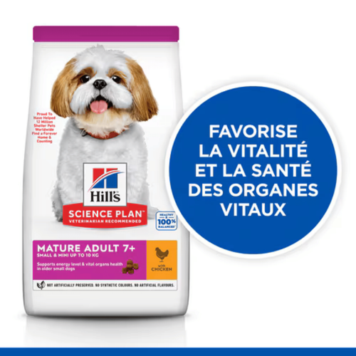 Visuel 4 du produit Croquette pour chien mature de petite taille au poulet Hill's - 6 kg