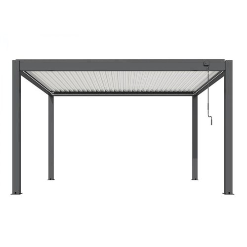 Visuel 1 du produit Pergola bioclimatique manuelle STAR LED 3x4m Grey/Blanc - PROLOISIRS
