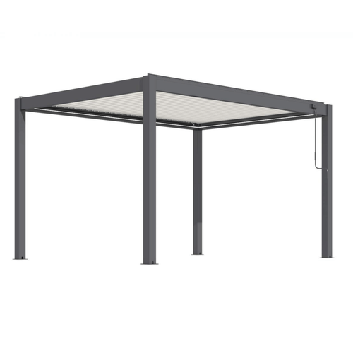 Visuel 3 du produit Pergola bioclimatique manuelle STAR LED 3x4m Grey/Blanc - PROLOISIRS