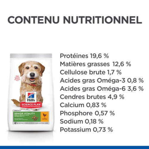 Visuel 2 du produit Croquettes pour chien mature de petite taille au poulet et riz Hill's - 1,5 kg