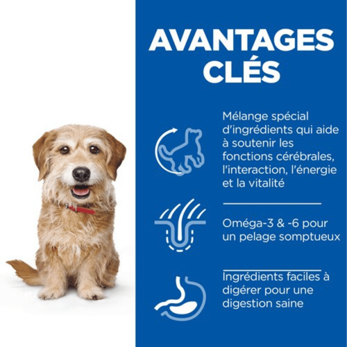 Visuel 3 du produit Croquettes pour chien mature de petite taille au poulet et riz Hill's - 1,5 kg